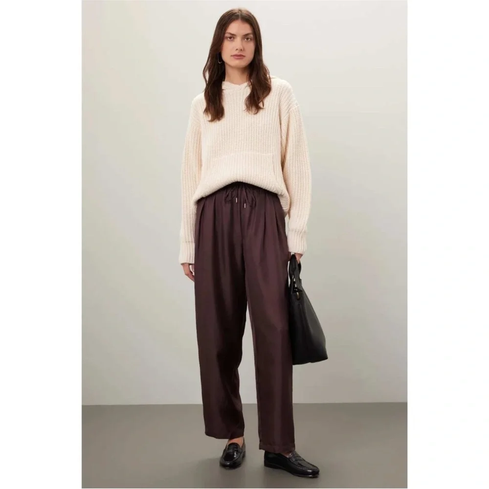 Silk Laundry Slouch Pants, Size: XS - Picture 1 of 15